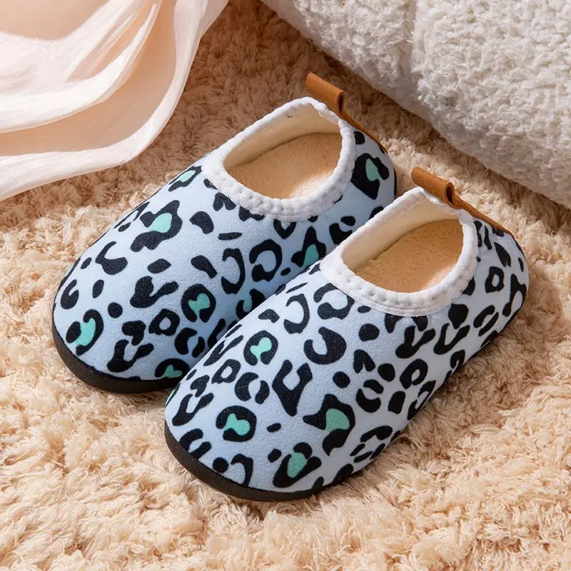 Children's cotton slippers men's and women's autumn and winter home children's baby bag heel thick warm non-slip soft bottom cotton shoes - Image 3