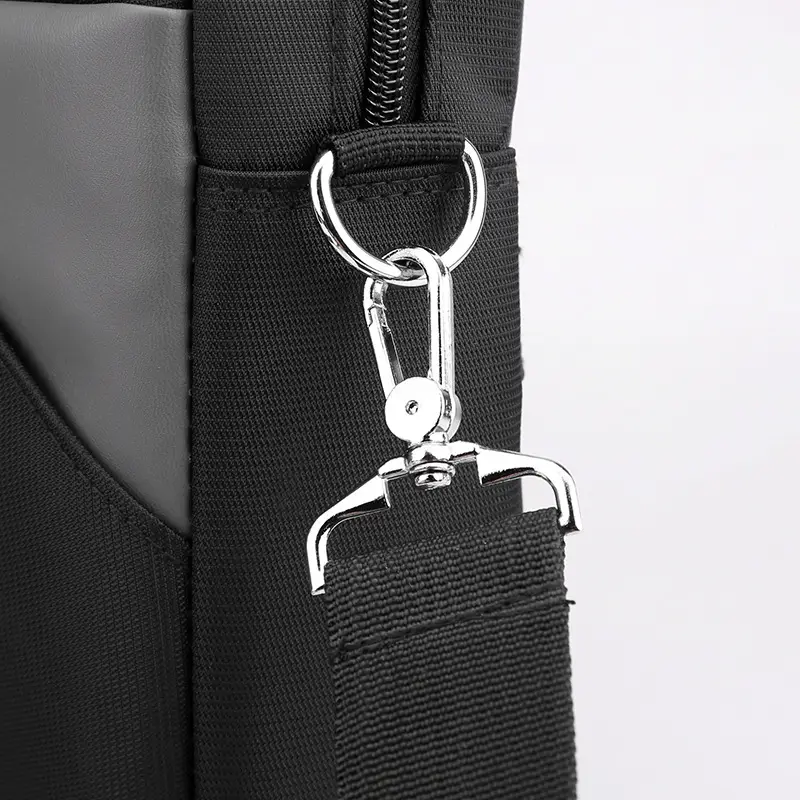 Men's Navy Blue Nylon Business Bag Shoulder Crossbody — feature 20