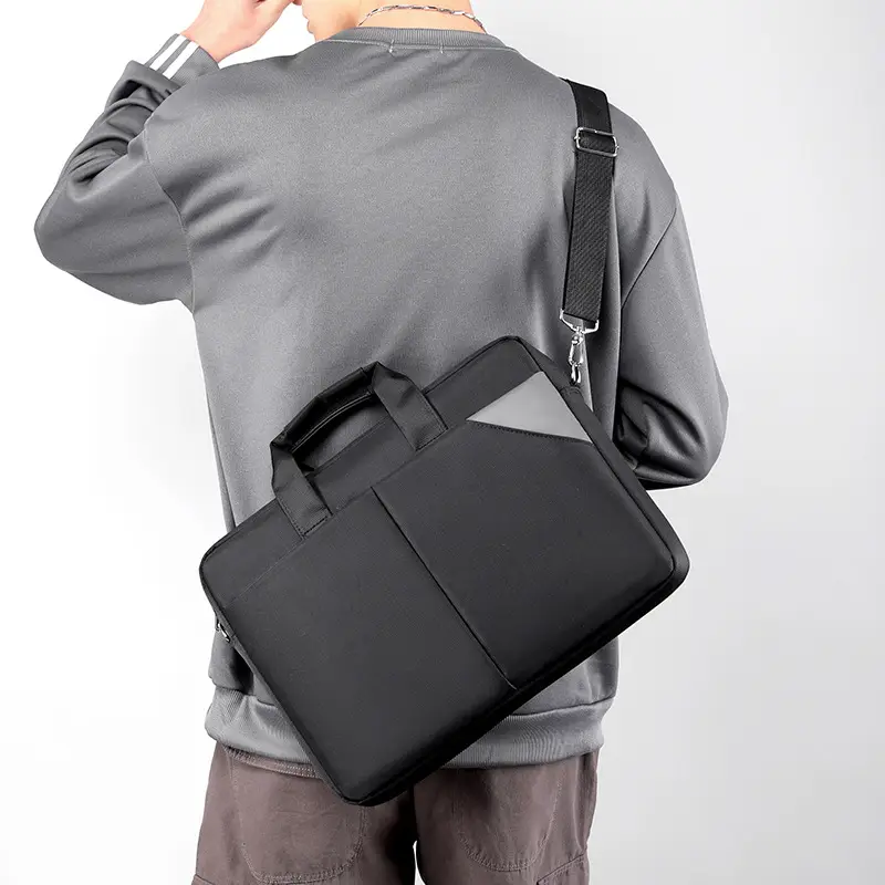 Men's Navy Blue Nylon Business Bag Shoulder Crossbody — feature 5