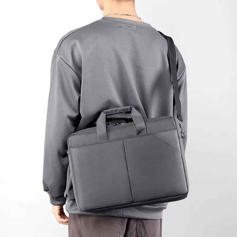 Men's Navy Blue Nylon Business Bag Shoulder Crossbody — feature 8