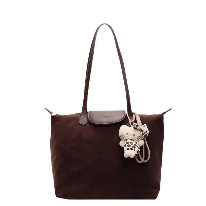 Women's 2025 Casual Shoulder Bag with Flower Charm - Image 11