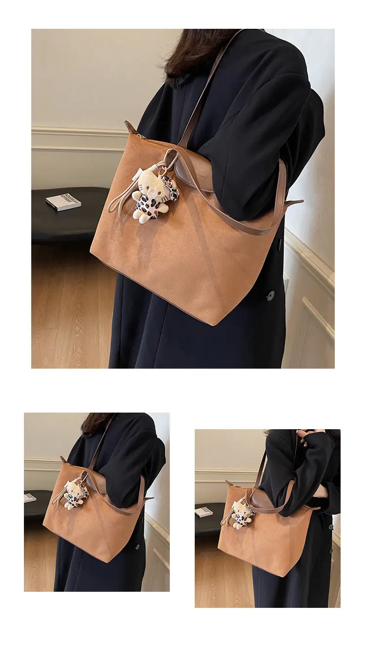 Women's 2025 Casual Shoulder Bag with Flower Charm — feature 13