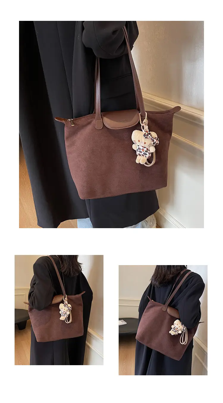 Women's 2025 Casual Shoulder Bag with Flower Charm — feature 14