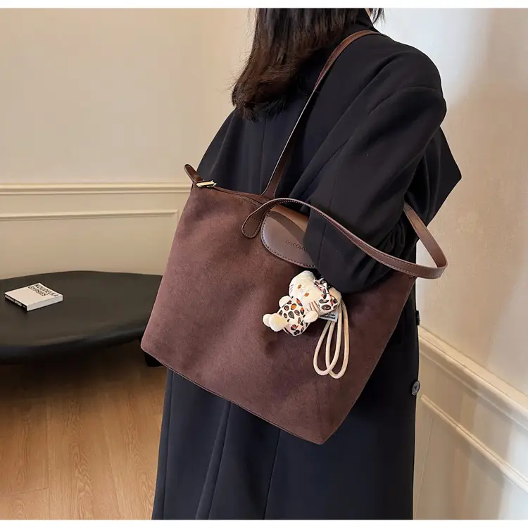 Women's 2025 Casual Shoulder Bag with Flower Charm — feature 25