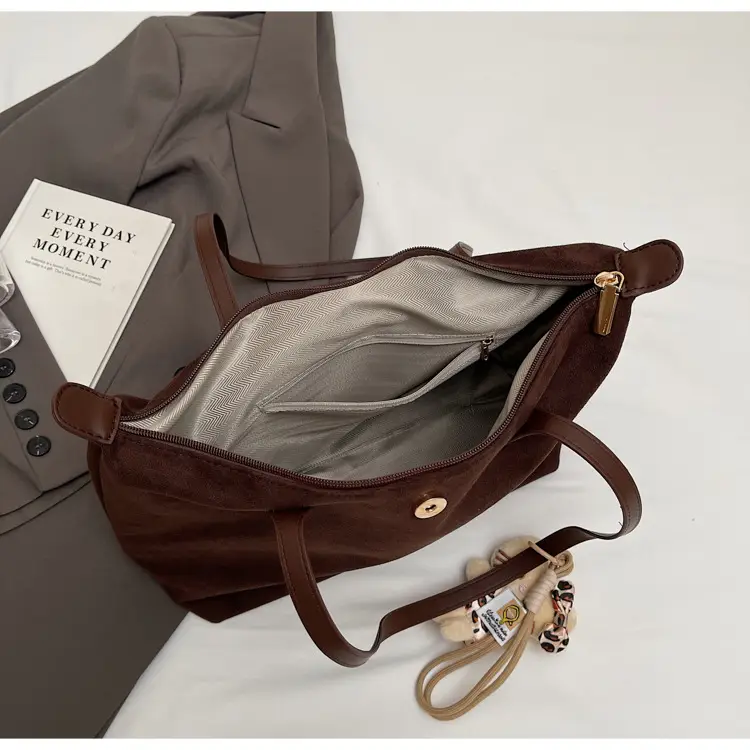 Women's 2025 Casual Shoulder Bag with Flower Charm — feature 32
