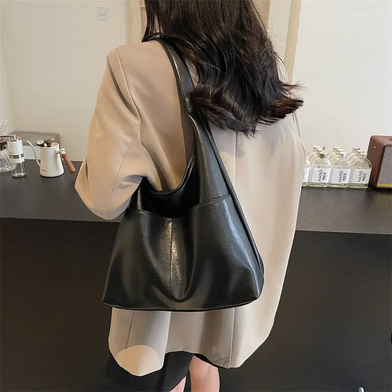 Women Brown Leather Shoulder Bag 2024 Summer - Image 6