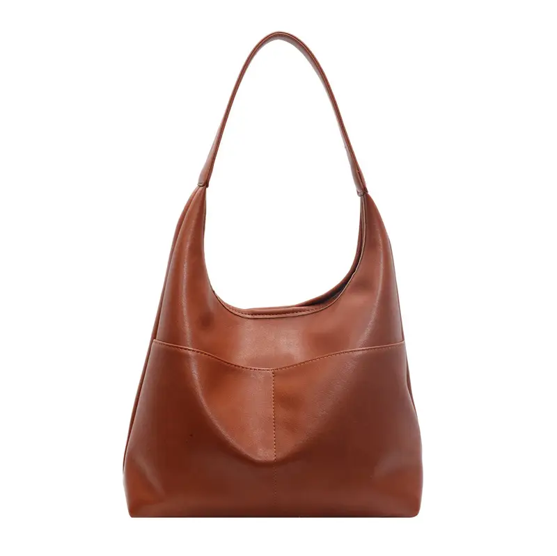 Women Brown Leather Shoulder Bag 2024 Summer - Image 9
