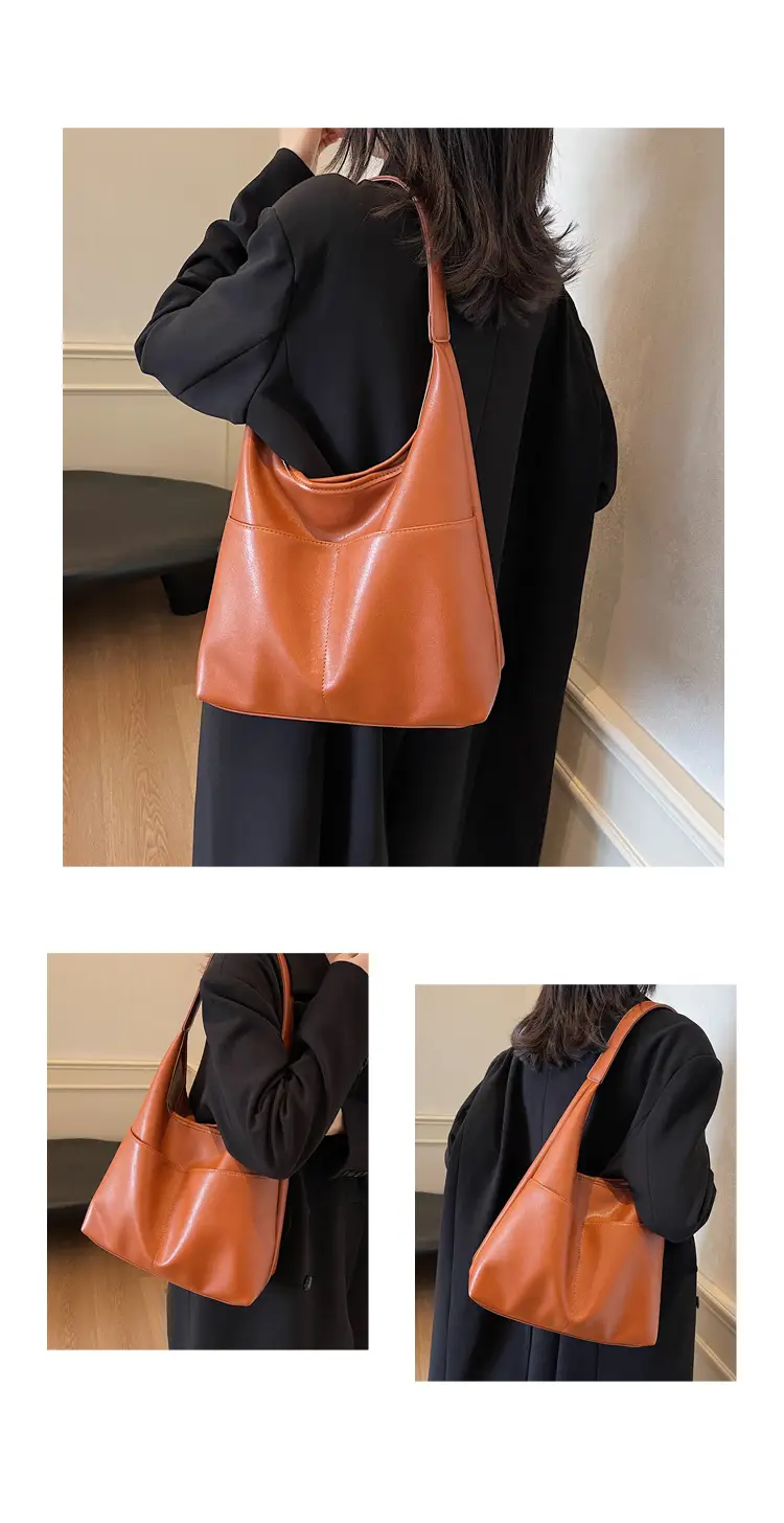 Women Brown Leather Shoulder Bag 2024 Summer — feature 12