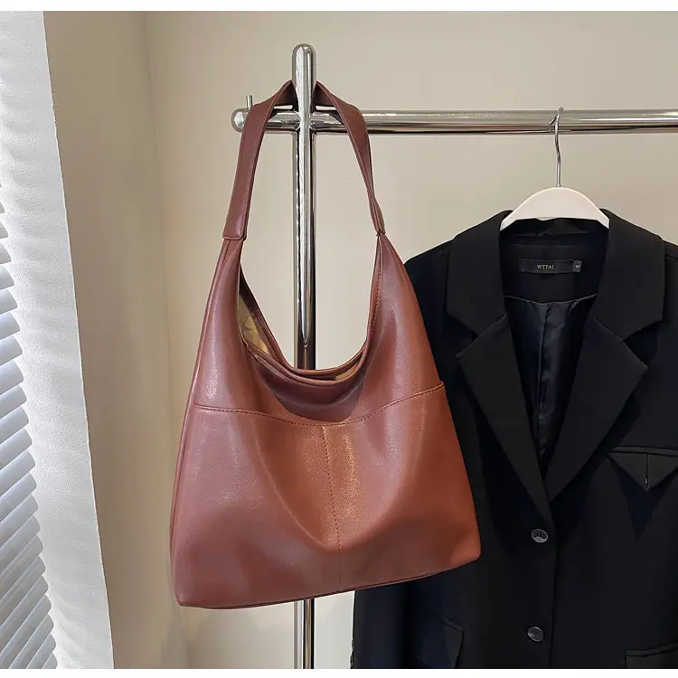 Women Brown Leather Shoulder Bag 2024 Summer — feature 16