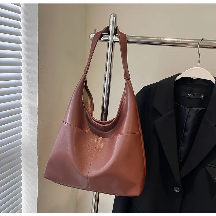 Women Brown Leather Shoulder Bag 2024 Summer — feature 17