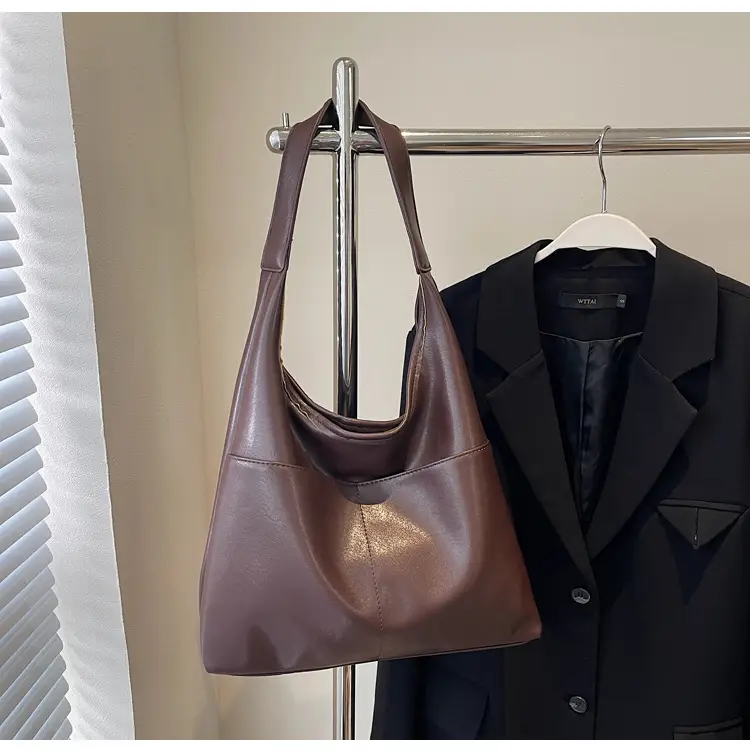 Women Brown Leather Shoulder Bag 2024 Summer — feature 21