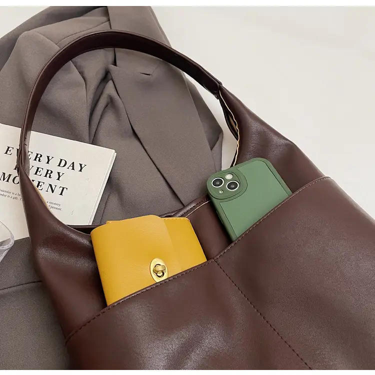 Women Brown Leather Shoulder Bag 2024 Summer — feature 31