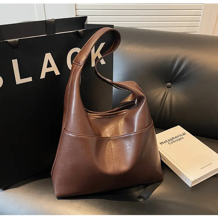 Women Brown Leather Shoulder Bag 2024 Summer — feature 44