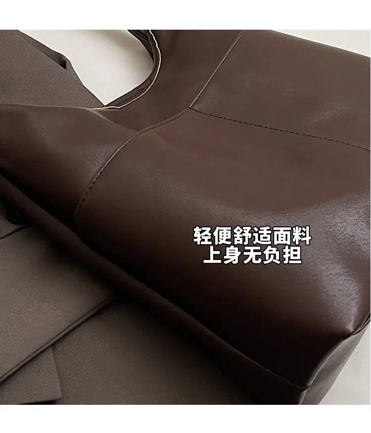 Women Brown Leather Shoulder Bag 2024 Summer — feature 7
