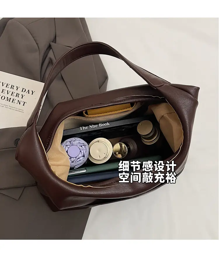 Women Brown Leather Shoulder Bag 2024 Summer — feature 8