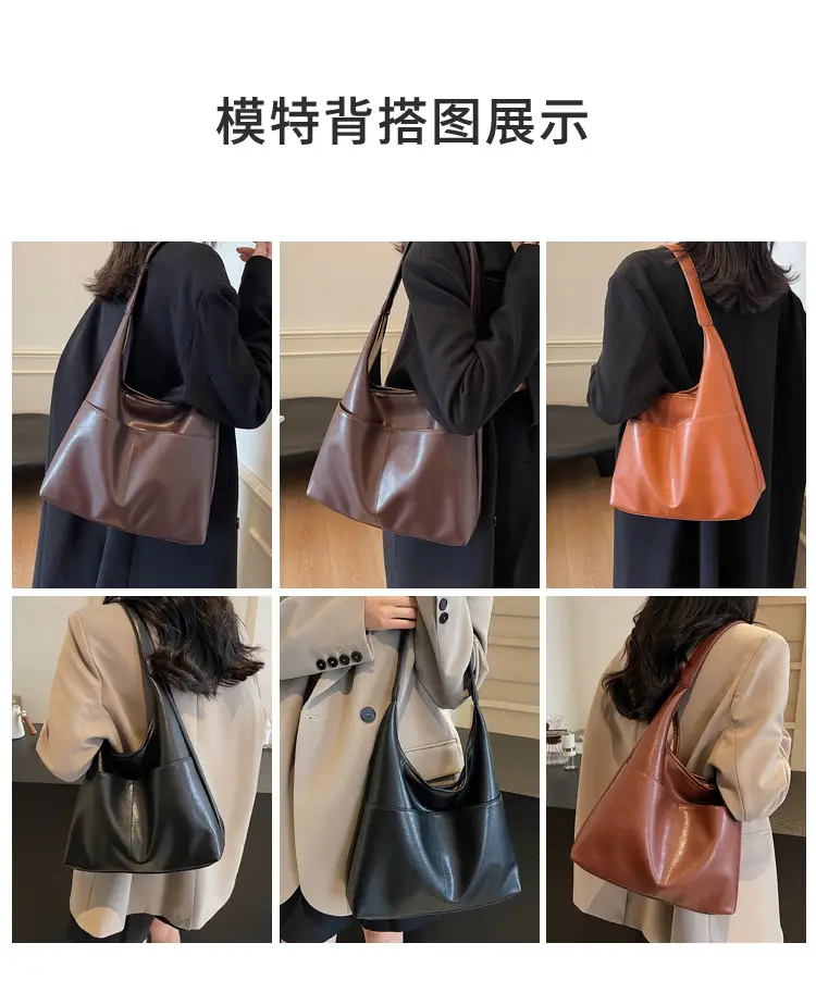 Women Brown Leather Shoulder Bag 2024 Summer — feature 9