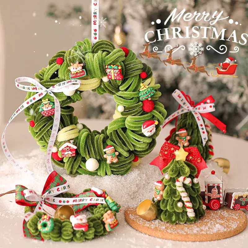 2025 Christmas Tree Ornament Vine Wreath Hanging Decor - Image 6