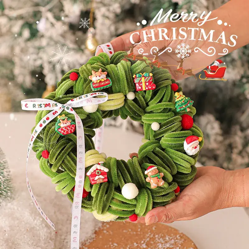 2025 Christmas Tree Ornament Vine Wreath Hanging Decor - Image 7