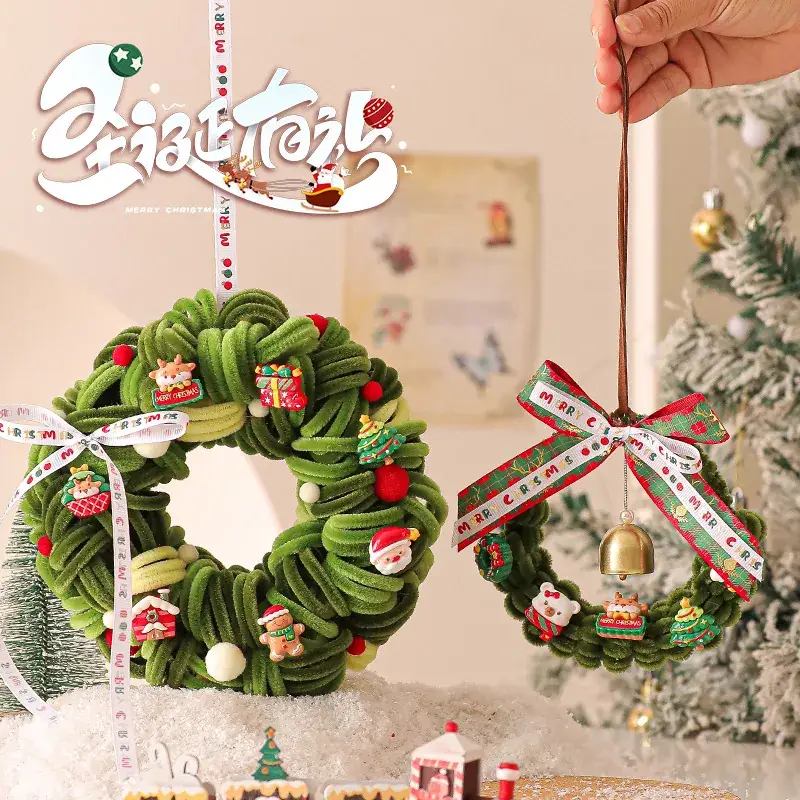 2025 Christmas Tree Ornament Vine Wreath Hanging Decor - Image 8
