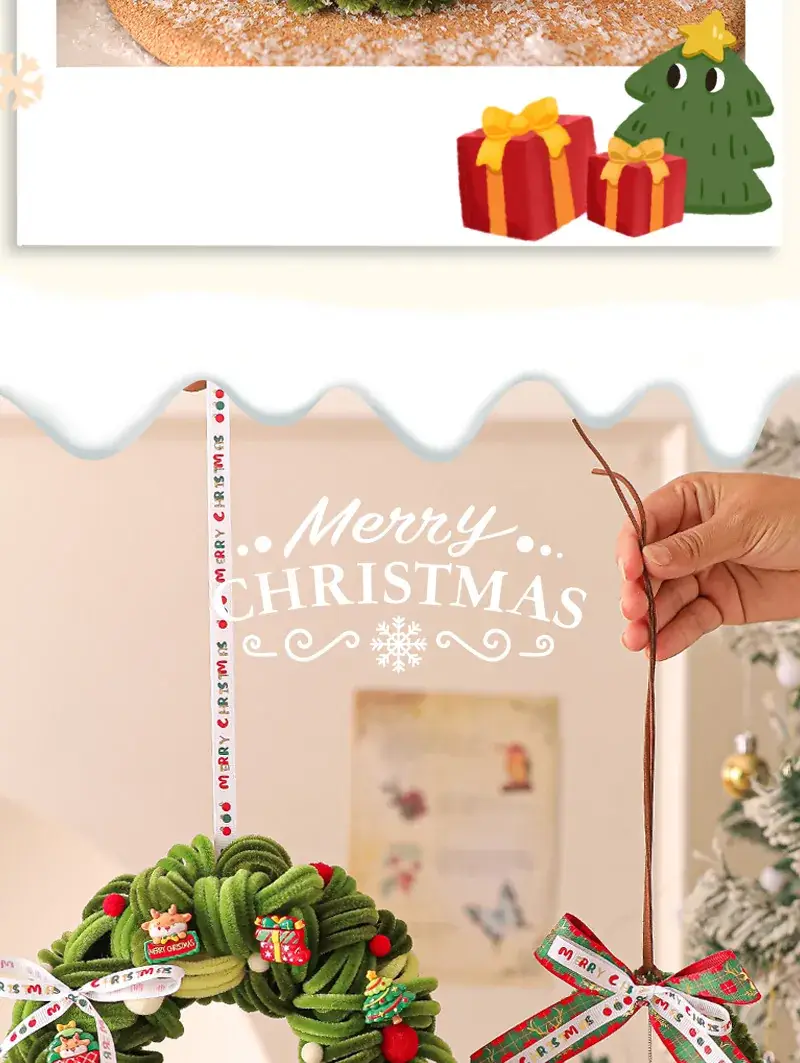 2025 Christmas Tree Ornament Vine Wreath Hanging Decor — feature 10