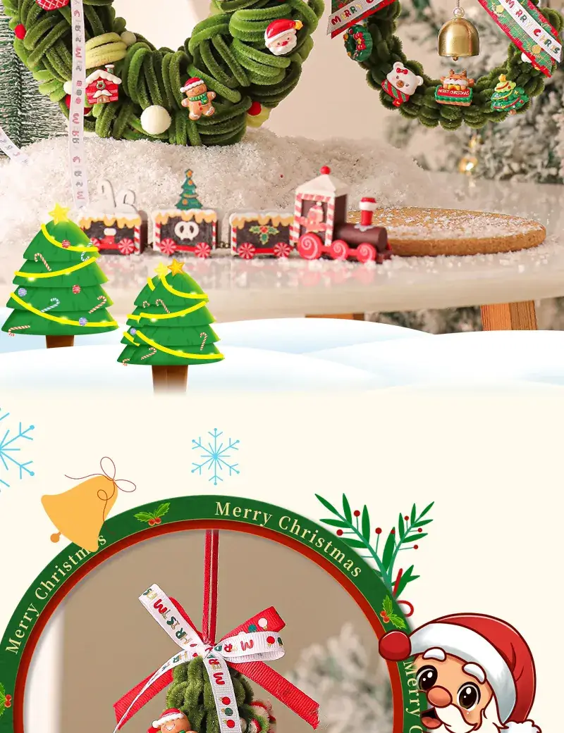 2025 Christmas Tree Ornament Vine Wreath Hanging Decor — feature 11