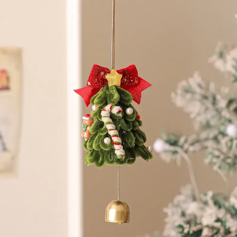2025 Christmas Tree Ornament Vine Wreath Hanging Decor - Image 2