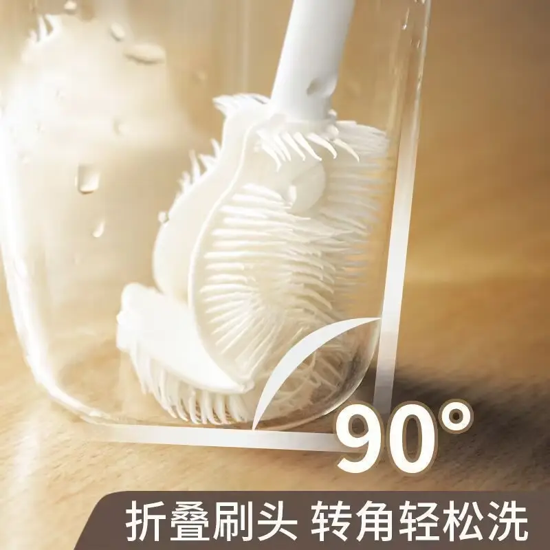 Long-Handled Silicone Cup Washing Brush 90° Bend - Image 3