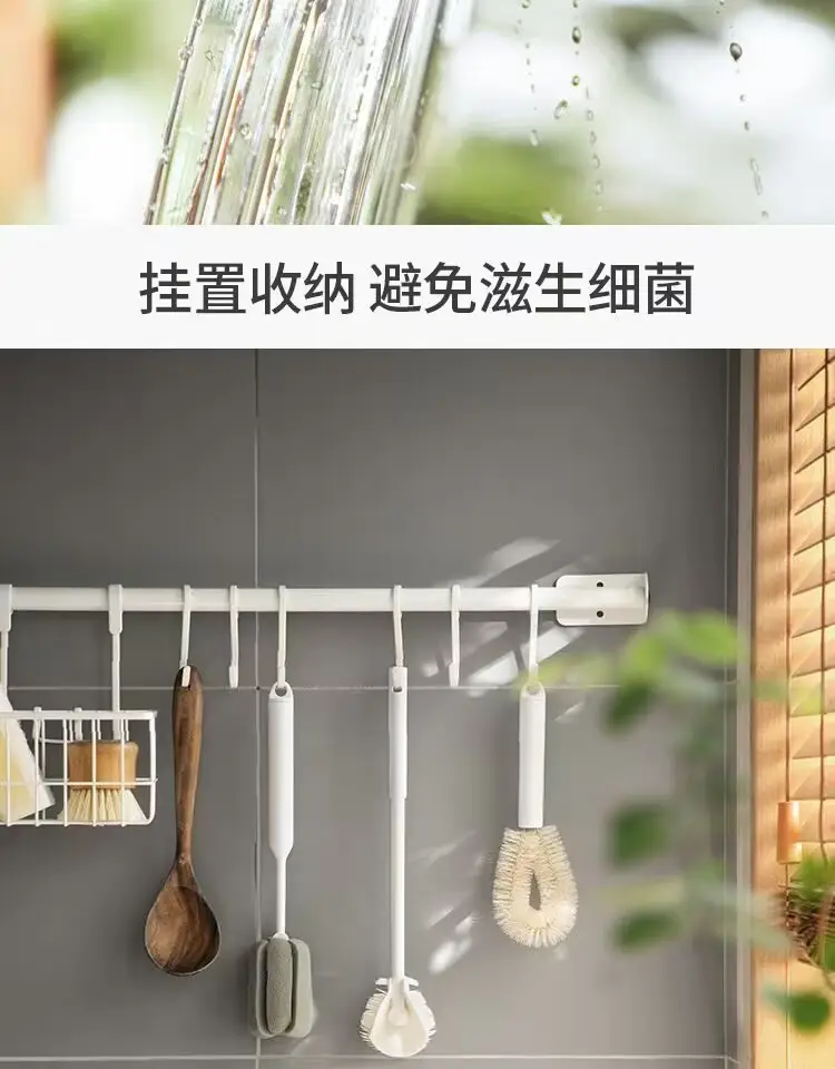 Long-Handled Silicone Cup Washing Brush 90° Bend — feature 3