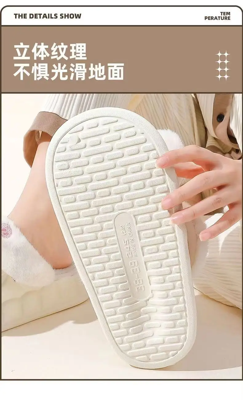 Removable Cotton Slippers 2024 Winter Home Cute Rabbit Outer Wear Non-Slip Waterproof Warm Home Confinement Cotton Shoes — feature 13