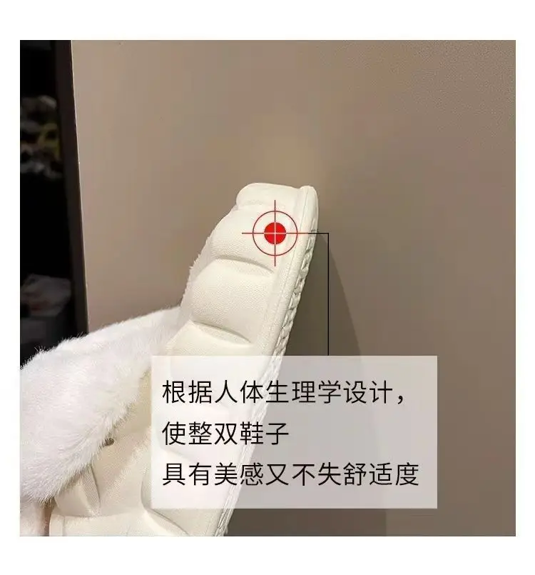 Removable Cotton Slippers 2024 Winter Home Cute Rabbit Outer Wear Non-Slip Waterproof Warm Home Confinement Cotton Shoes — feature 5