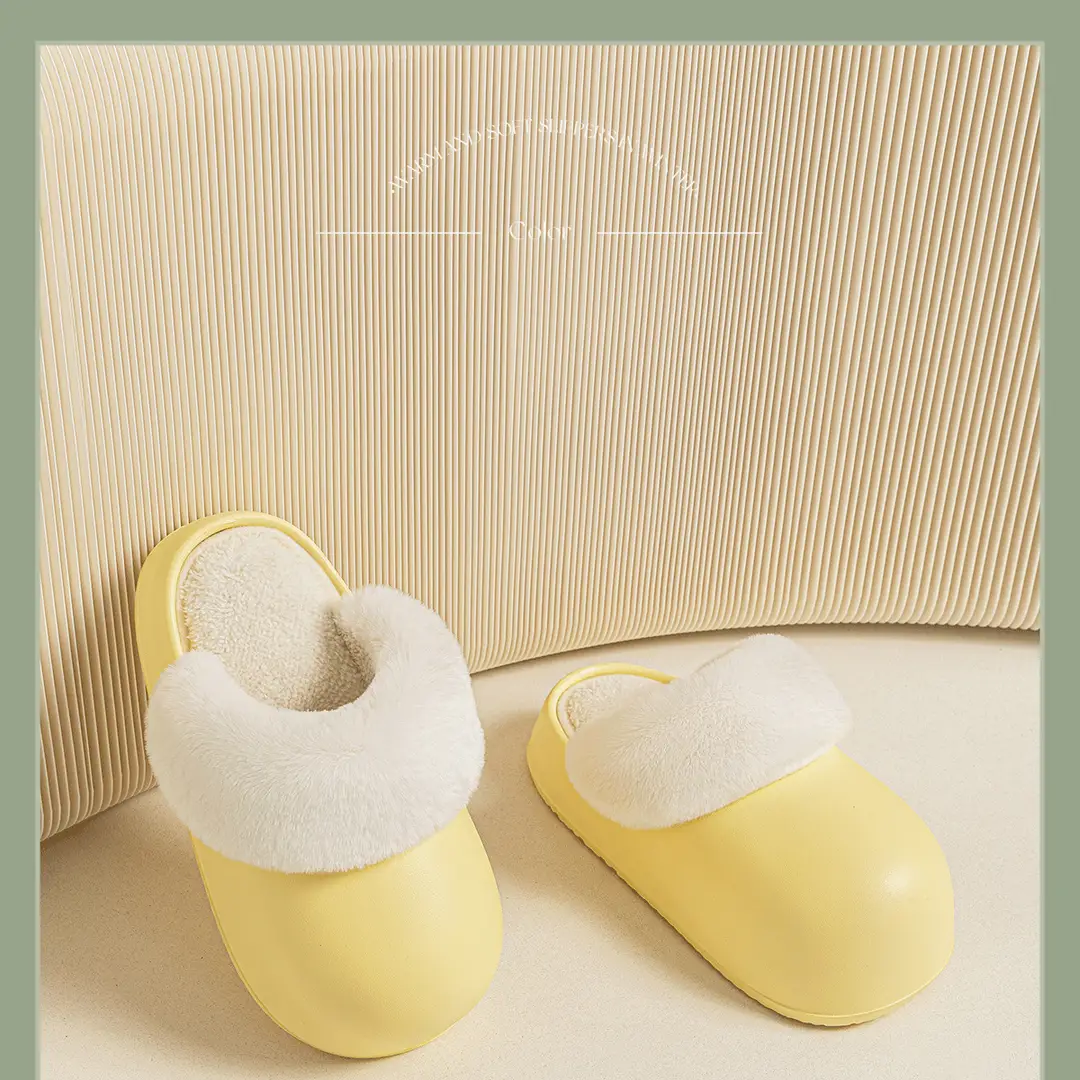 Removable Cotton Slippers for Women in Winter, Warm Outer Wear, Non-Slip, Waterproof, Indoor Home Plush Confinement Cotton Shoes — feature 16