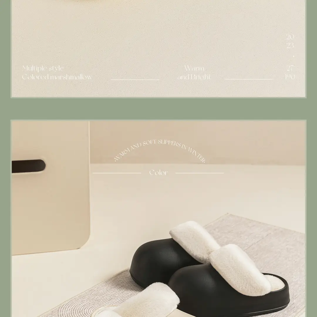 Removable Cotton Slippers for Women in Winter, Warm Outer Wear, Non-Slip, Waterproof, Indoor Home Plush Confinement Cotton Shoes — feature 17