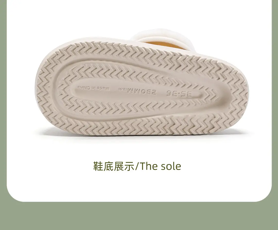 Removable Cotton Slippers for Women in Winter, Warm Outer Wear, Non-Slip, Waterproof, Indoor Home Plush Confinement Cotton Shoes — feature 23