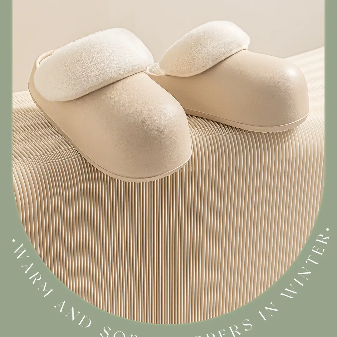 Removable Cotton Slippers for Women in Winter, Warm Outer Wear, Non-Slip, Waterproof, Indoor Home Plush Confinement Cotton Shoes — feature 5