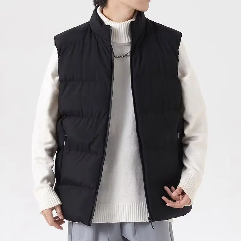 Beige Puffer Vest for Teenagers Daily Wear