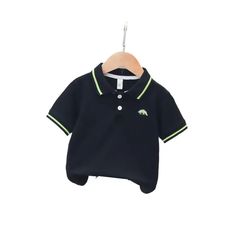 Boys Cotton Polo Shirt White Navy Summer 3