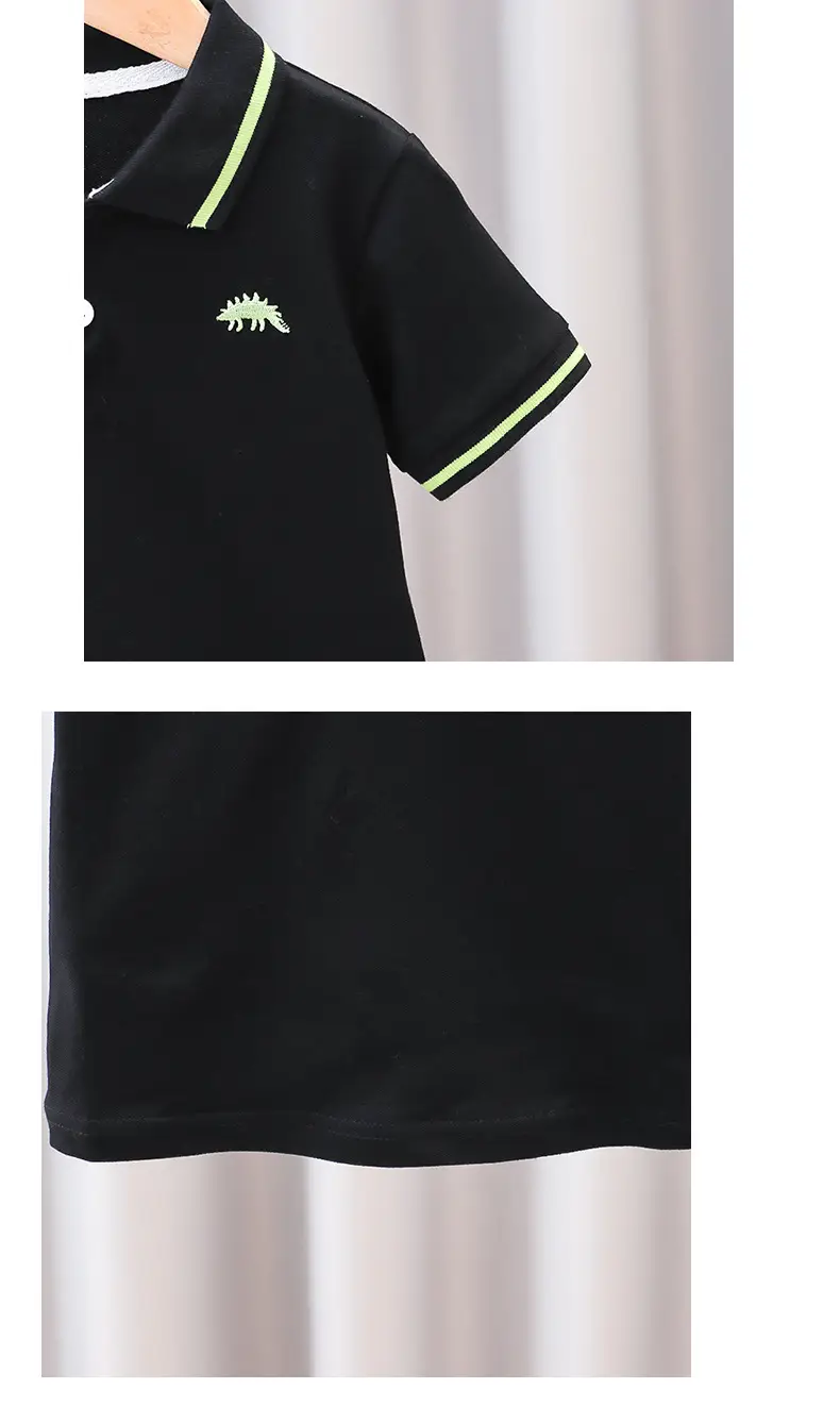 Boys Cotton Polo Shirt White Navy Summer 3 — feature 12