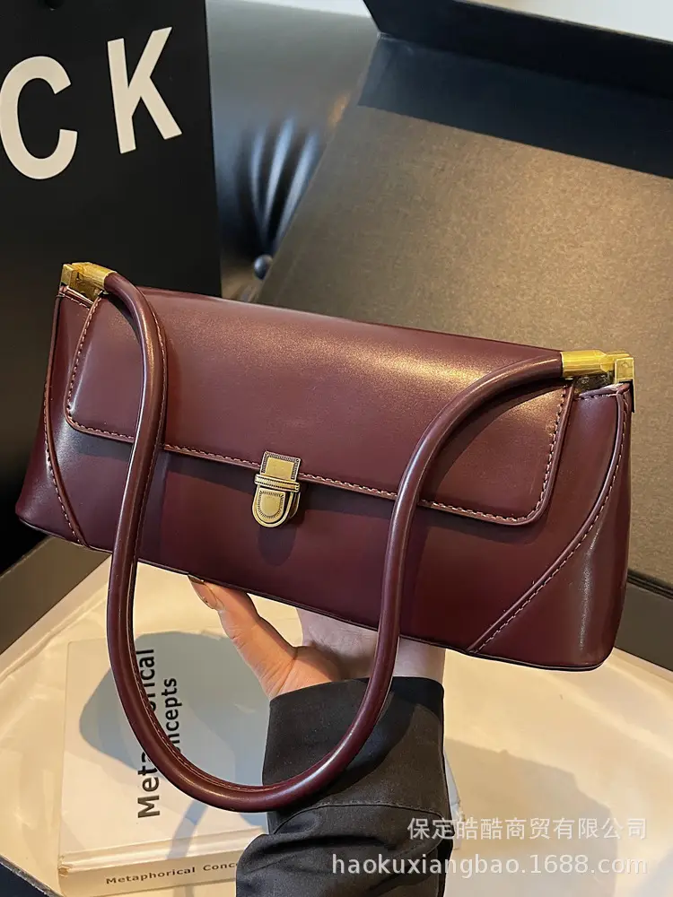 Women's Brown Leather Shoulder Bag Autumn Winter 2024 - Image 6