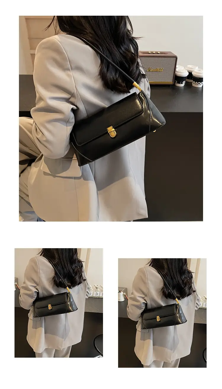 Women's Brown Leather Shoulder Bag Autumn Winter 2024 — feature 10