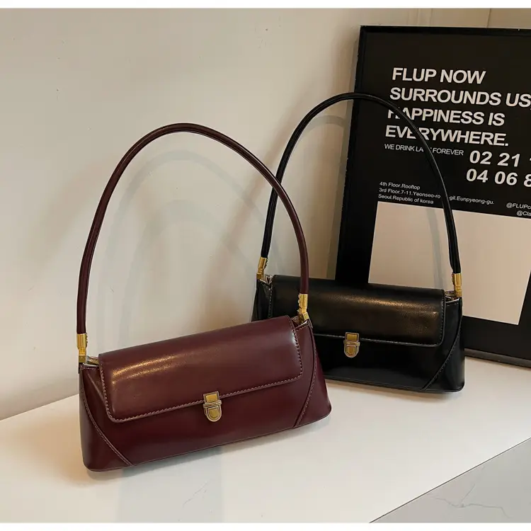 Women's Brown Leather Shoulder Bag Autumn Winter 2024 — feature 14
