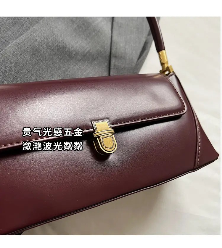 Women's Brown Leather Shoulder Bag Autumn Winter 2024 — feature 3
