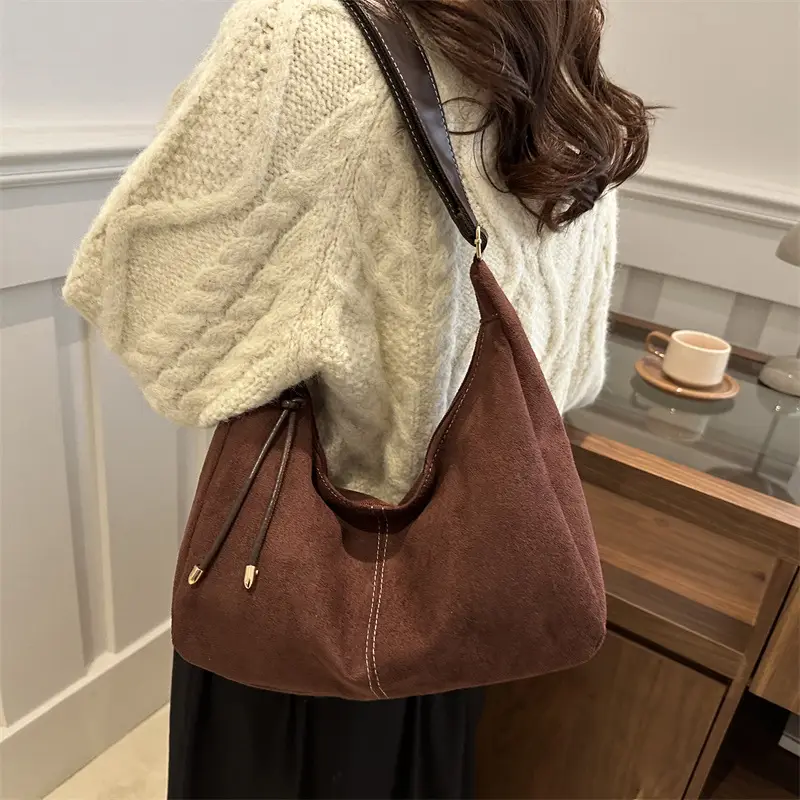 Women's 2024 Casual Shoulder Bag Black White Large Capacity - Image 7
