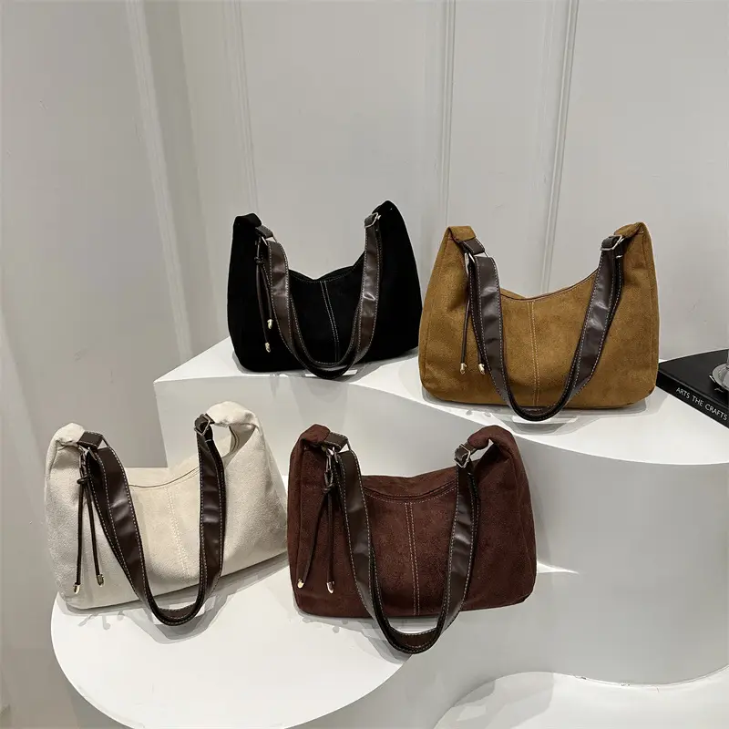 Women's 2024 Casual Shoulder Bag Black White Large Capacity - Image 8