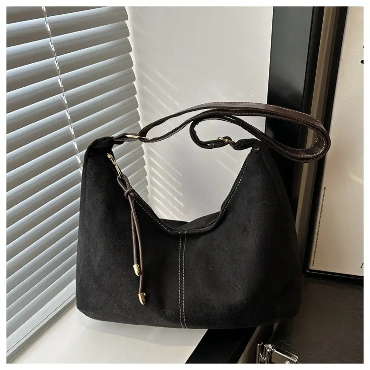 Women's 2024 Casual Shoulder Bag Black White Large Capacity — feature 12