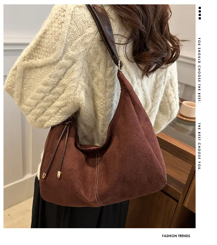 Women's 2024 Casual Shoulder Bag Black White Large Capacity — feature 2