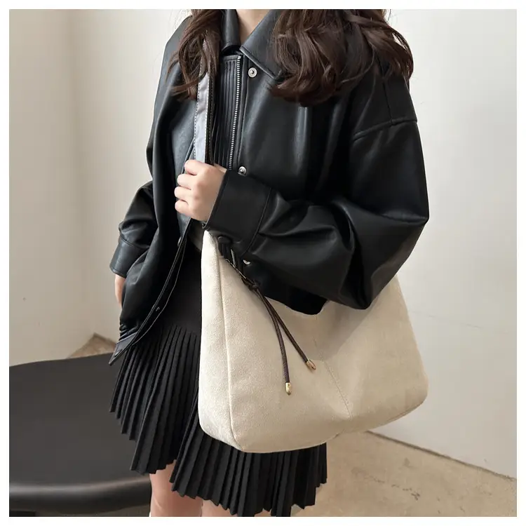 Women's 2024 Casual Shoulder Bag Black White Large Capacity — feature 21