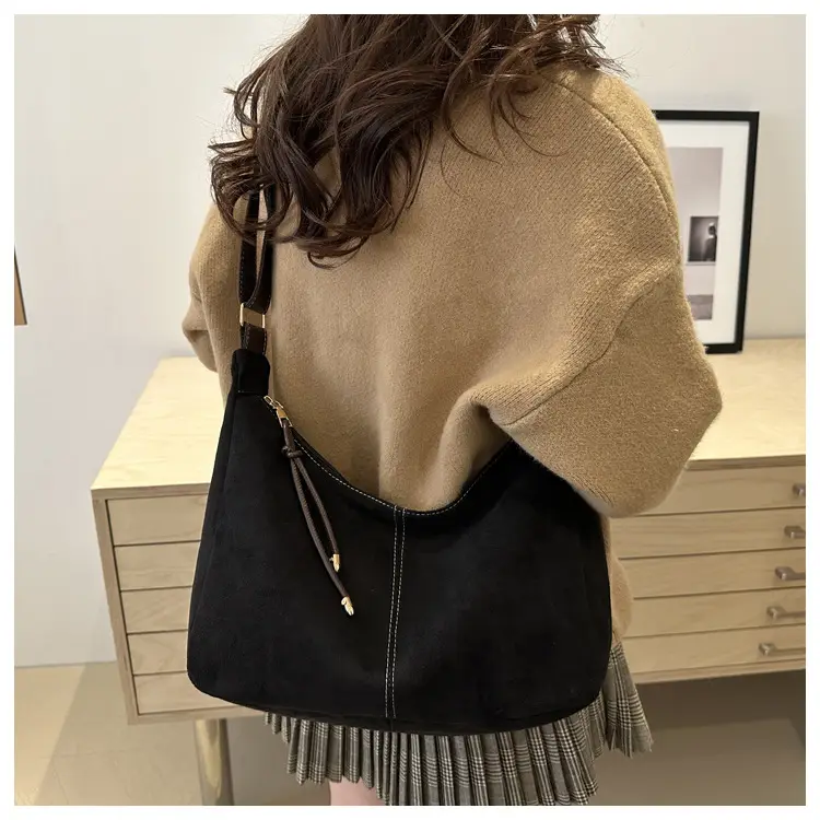 Women's 2024 Casual Shoulder Bag Black White Large Capacity — feature 31