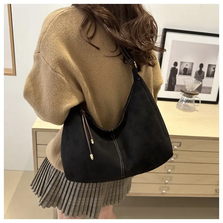 Women's 2024 Casual Shoulder Bag Black White Large Capacity — feature 33