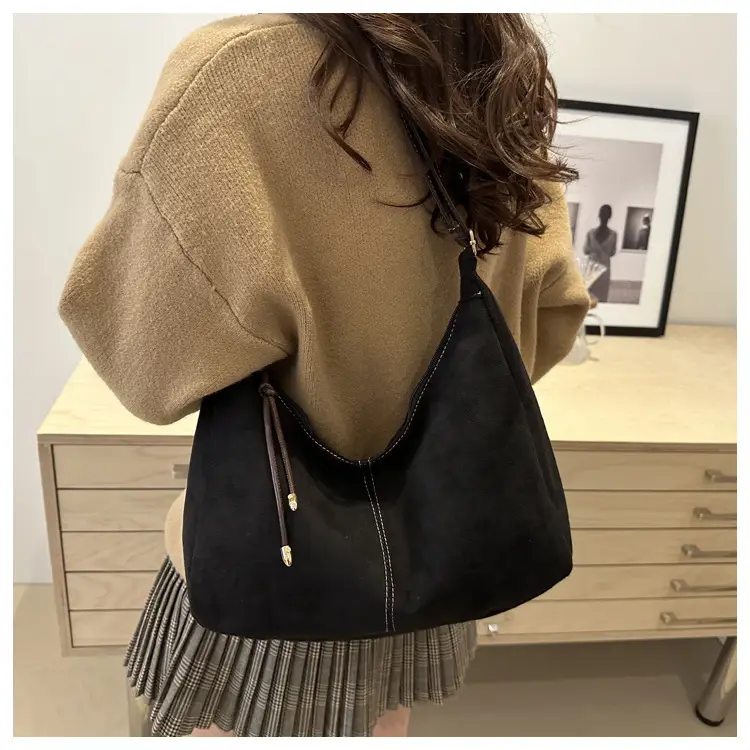 Women's 2024 Casual Shoulder Bag Black White Large Capacity — feature 35