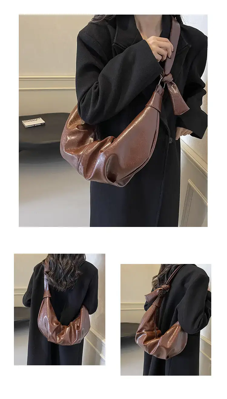 Nude Leather One-shoulder Crossbody Bag for Women — feature 10